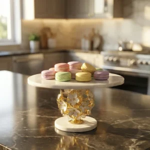 Kiraz Çiçeği Mermer Kek Standı