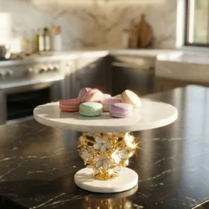 Kiraz Çiçeği Mermer Kek Standı