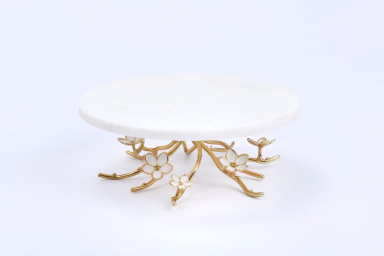 Kiraz Çiçeği Mermer Kek Standı