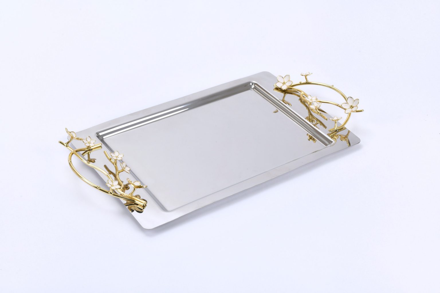 Kiraz Çiçeği Metal Tepsi