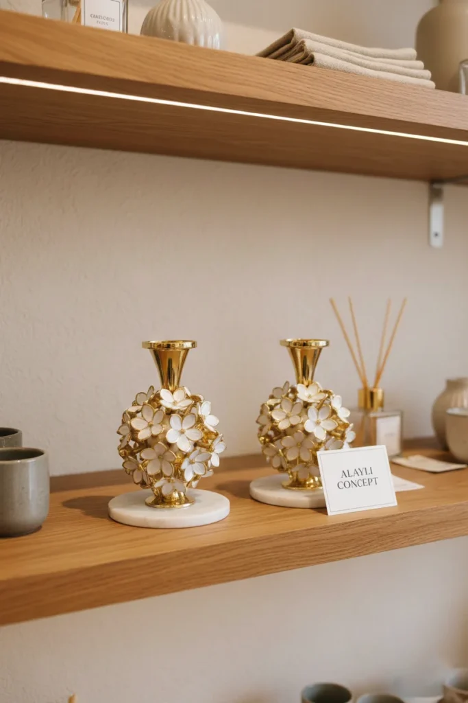 kısa mumluk şamdan