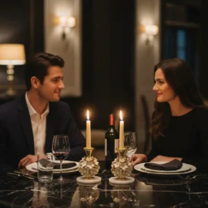 kısa mumluk şamdan