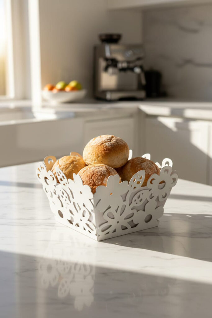 Ferforje beyaz ekmeklik