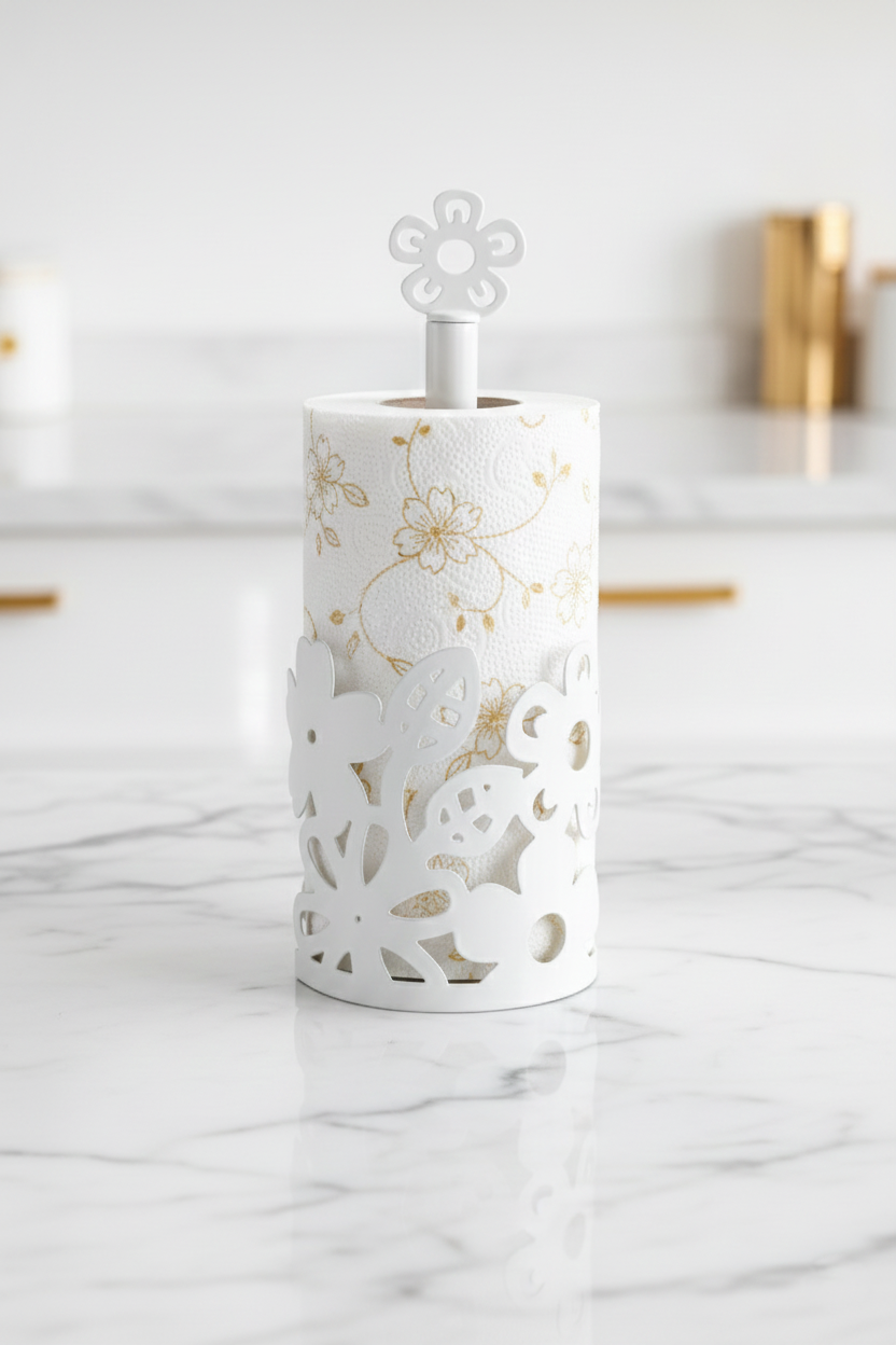 Ferforje Çiçekli Havluluk