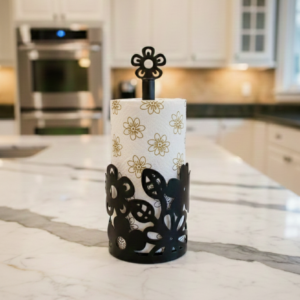 Ferforje Çiçekli Havluluk