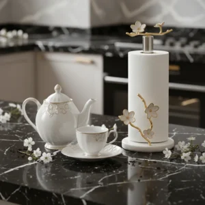 Kiraz Çiçeği Mermer Kağıt Havluluk el yapımı (10)