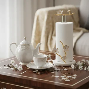 Kiraz Çiçeği Mermer Kağıt Havluluk el yapımı (11b)