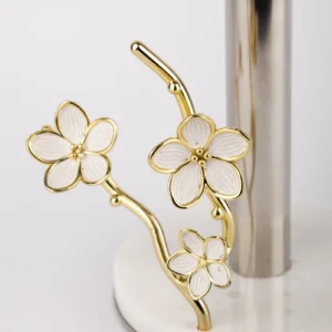 Kiraz Çiçeği Mermer Kağıt Havluluk el yapımı (14)