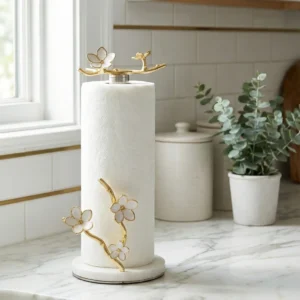 Kiraz Çiçeği Mermer Kağıt Havluluk el yapımı (3)