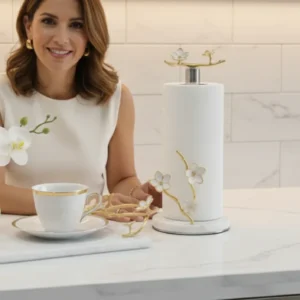 Kiraz Çiçeği Mermer Kağıt Havluluk el yapımı (7)