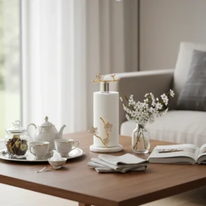 Kiraz Çiçeği Mermer Kağıt Havluluk el yapımı (8)