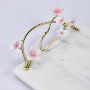 Kiraz Çiçeği Mermer Tepsi