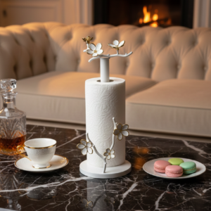 Kiraz çiçeği beyaz havluluk