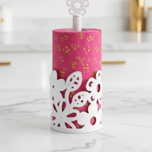 beyaz Ferforje Çiçekli Havluluk (1)