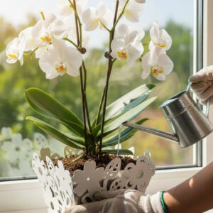 beyaz ferforje çiçeklik 3