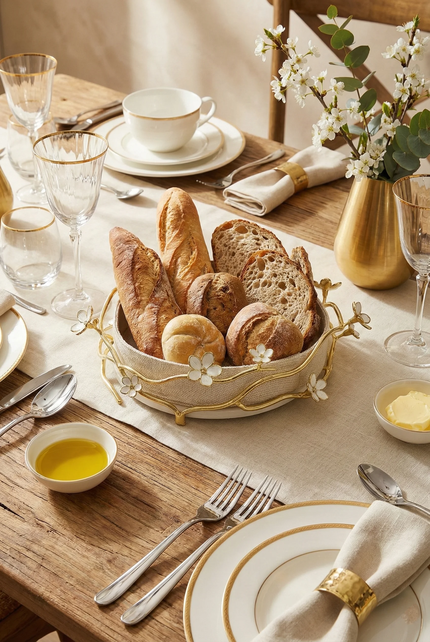 lüks şık ekmek sepeti