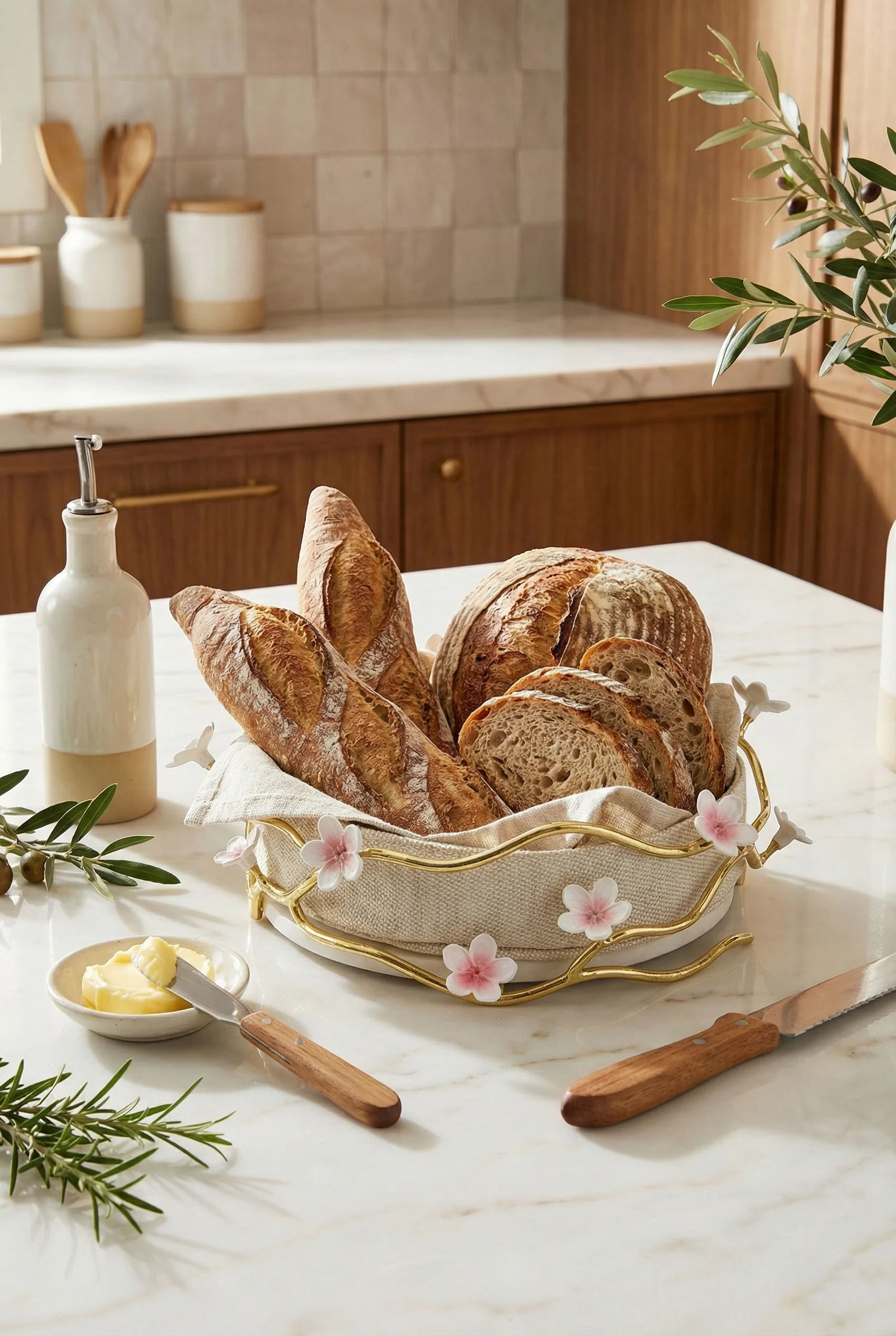 lüks şık ekmek sepeti