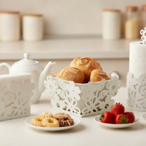 mutfak beyaz takım ferforje ürünler