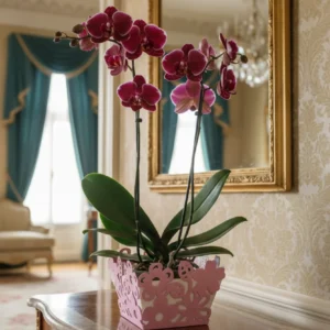 pembe ferforje çiçeklik