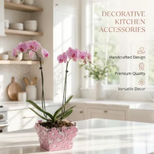 pembe ferforje çiçeklik 4