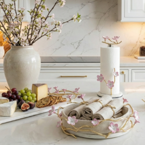 lüks şık ekmek sepeti çiçekli