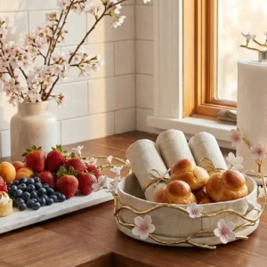 Alaylı Mermer mutfak ürünleri tepsi ekmeklik peçetelik