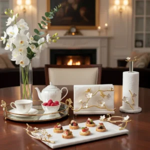 Alaylı Mermer mutfak ürünleri tepsi ekmeklik peçetelik