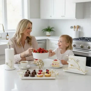 Alaylı Mermer mutfak ürünleri tepsi ekmeklik peçetelik (33)