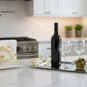 Alaylı Mermer mutfak ürünleri tepsi ekmeklik peçetelik