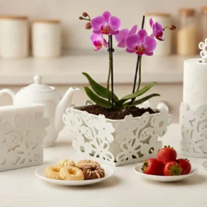 Ferforje çiçeklik saksı