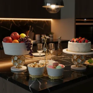 beyaz gold sunumluk çerezlik kek standı (1)