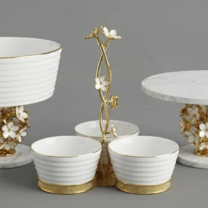 beyaz gold sunumluk çerezlik kek standı (16)